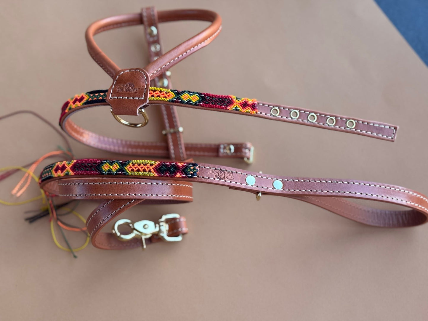 Handmade Mexican Set - Harness + Leash