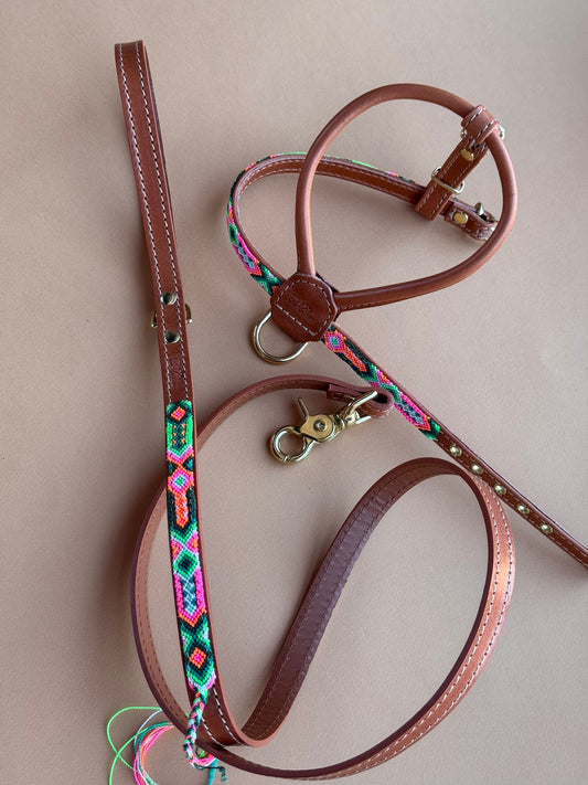 Handmade Mexican Set - Harness + Leash