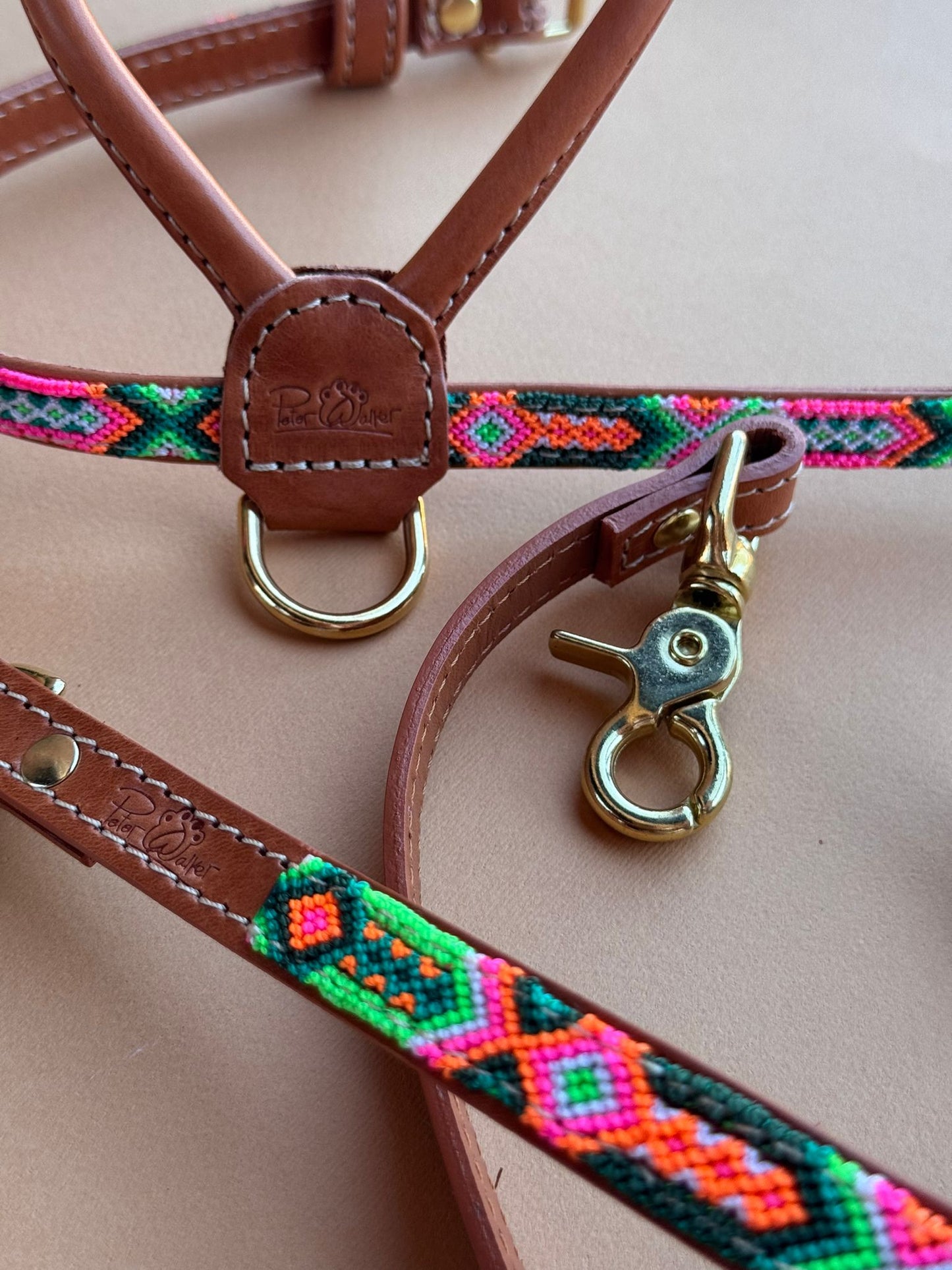 Handmade Mexican Set - Harness + Leash
